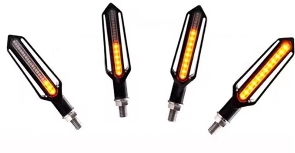 Luz trasera de señal giro universal para motocicleta e intermitente agua corriente 8