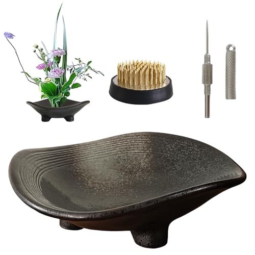 WEOPYCJ Japanese Flower Vase with Floral Frog