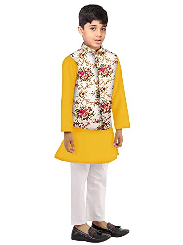 Image of Os mens kurta pyjama with nerhu jacket combination of baap-beta & father and son's | 100% cotton kurta pyjama | Nerhu jacket satin material