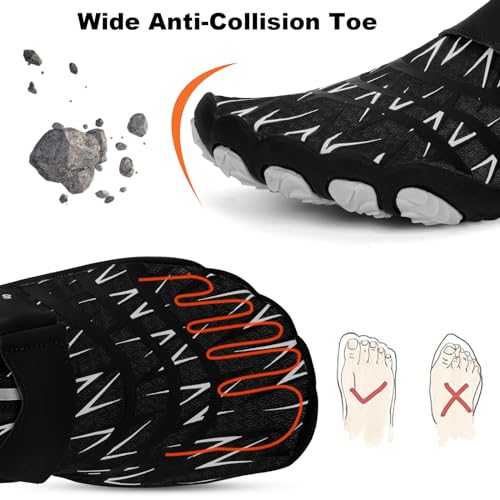 Image of barefoot hiking shoes for women men professional water shoes for women men barefoot hiking shoes for travel wide toe slip resistant breathable