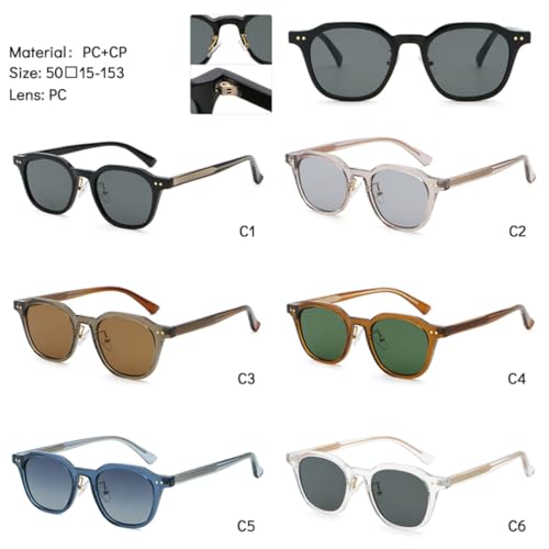 Lunettes de soleil rétro UV400 pour hommes aux finitions soignées
