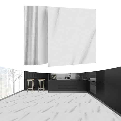 YRHome 54 Stücke PVC Bodenbelag Selbstklebend 5,02 m² Vinylboden Bodenfliesen Klebefliesen 30x30cm Venylbodenbelag Laminat Wasserdicht Rutschfest PVC Fliesen Dekor-Dielen Fliesenoptik Marmor Grau