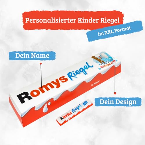 Kinder Schokolade Riegel personalisiert Geschenk (630 gramm) - Nikolaus, Geburtstag, Party