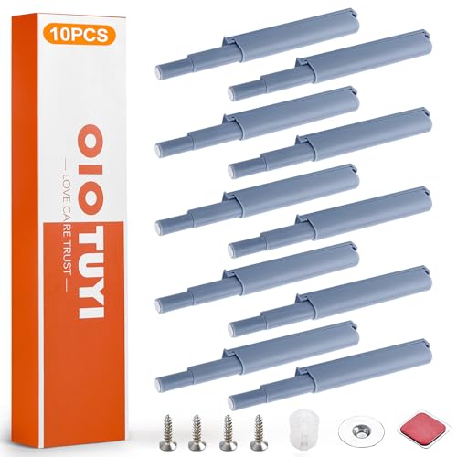 OioTuyi 10 Stück Magnetische Push to Open Drucktüröffner für Schrank, Schublade, Tür – Tip-On Entriegelungsriegel mit Drucköffner & Schranktüröffner