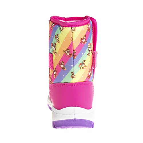 Rugged Bear Girls Snow Boot, Fuchsia, 3 Big Kid3