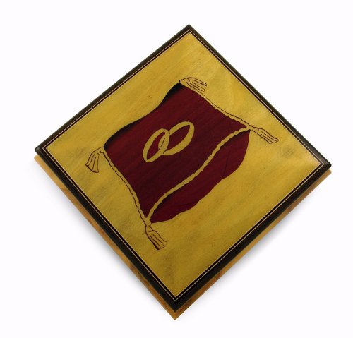 Astounding Wedding Rings on Ring Bearer Pillow Music Jewelry Box - Many Songs to Choose - Zip A Dee Doo Dan