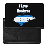 Honduras Flag Map Passport Holder PU Leather Passport Cover Case Card Holder Wallet for Men Women