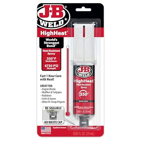 J-B Weld High Heat Epoxy Syringe, Dark Grey Cover