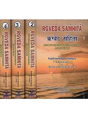 Amazon.com: RGVEDA SAMHITA: Rig Veda in 4 Volumes Sanskrit Text ...