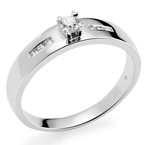 Bague Femme Or blanc et diamant véritable l'élégance discrète pour votre quotidien RD-3379