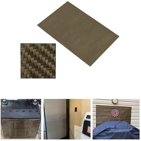 Reinforced Exhaust Heat Shield Mat 12 Inch x 24 Inch with Adhesive Backed Resistant for wall behind grill 2000 Degrees High Temp Protection Material Thermal Barrier Blanket