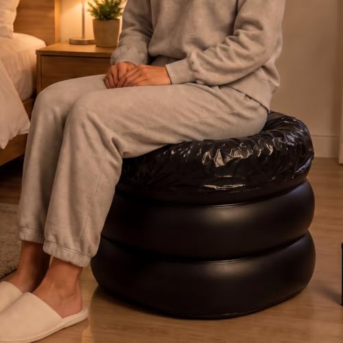 Image of Shappy 16.5x11.8x9.8in Camping Toilet for Adults Portable Inflatable Toilet