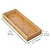 mDesign Wooden Bamboo Drawer Organizer - 15