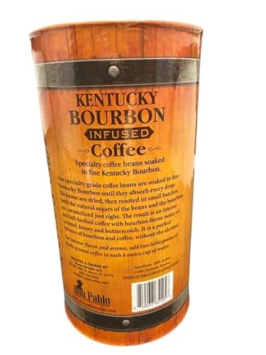 Don Pablo Kentucky Bourbon Infused Coffee-Whole Bean Coffee- 8 Ounce Bag In Collectible Tube #TOP2