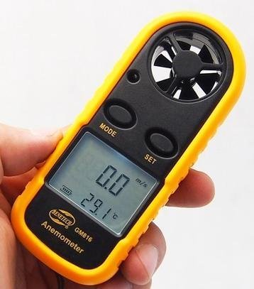 【ノーブランド品】デジタル 風速計 温度計搭載 風速計測 GM816