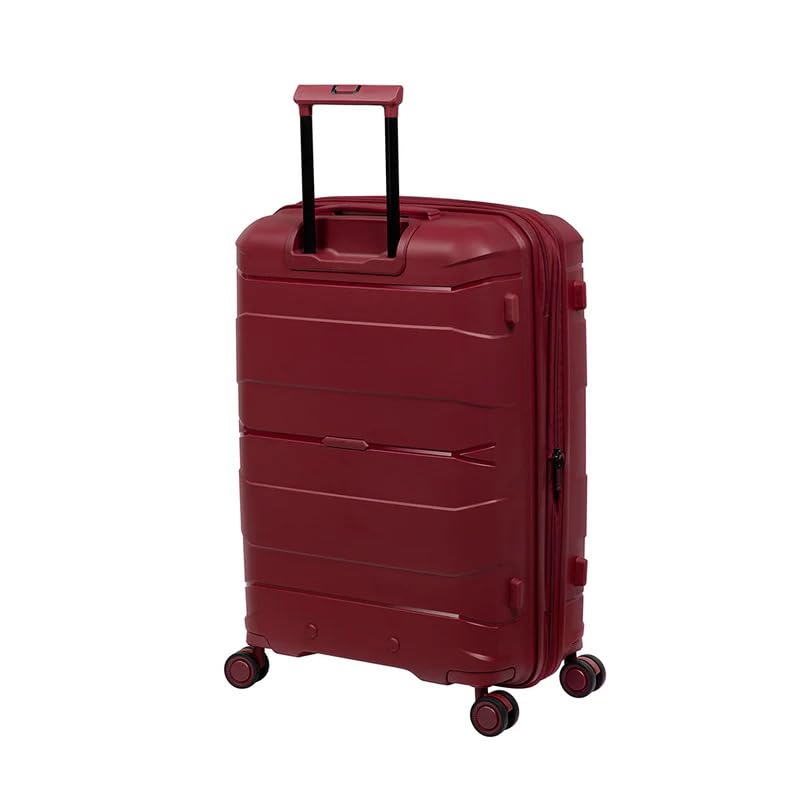 Image of it luggage Momentous German Red Set of 3-20,24,28 inches Cabin with Padded Laptop Section, Medium & Large Expandable Polypropylene Hardsided with TSA Lock & Wet Pouch Inside 8 Wheel Trolley Bag