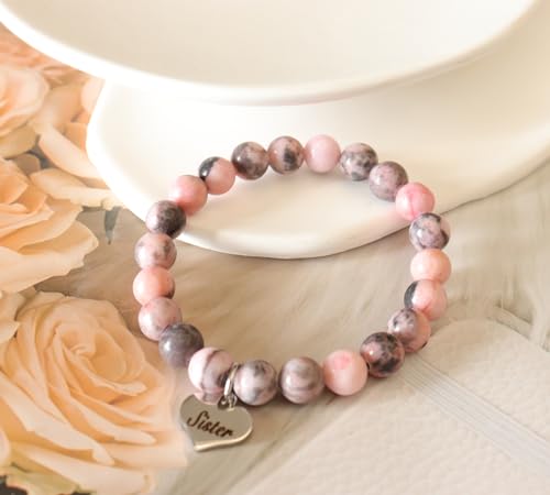 MFTRADING Beaded Bracelet for Women Inspirational Gifts to My Mom Daughter Gramdma Sister Best Friends Birthday Gift Nature Stone Bracelet2