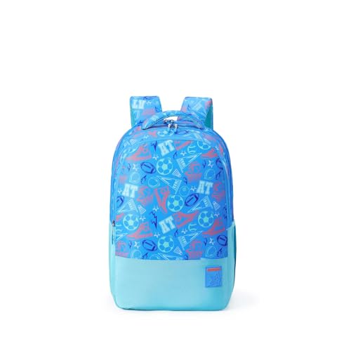 Image of American Tourister Drip | 33 Ltrs | 3 Compartments | Bottle Pocket | Ergonomic Padded Back Panel & Shoulder Straps | School Backpack for Boys & Girls | 1 Year International Warranty | Sports Blue