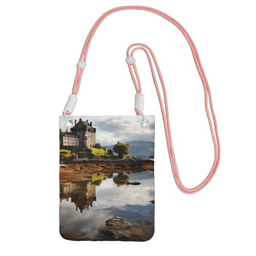 Cell Phone Purse Scotland Castle Water Lake Scottish Crossbody Bags Waterproof Cell Phone Bag Shoulder Handbag for Women