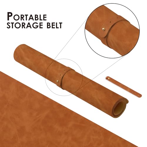 Distressed Leather Desk Mat 36