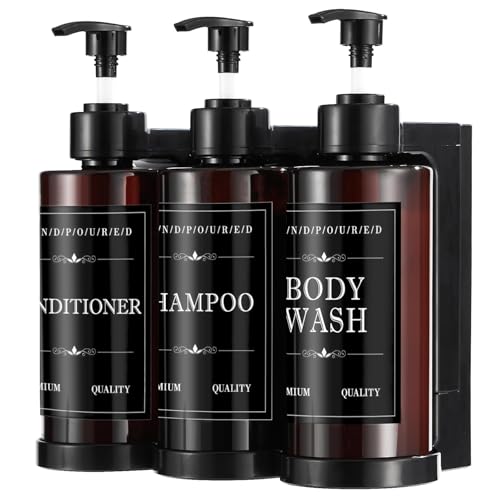 Shampoo and Conditioner Dispenser for Shower Wall, Body Wash Dispenser