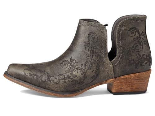 Image of ROPER Womens Ava Laser Embossed Snip Toe Casual Boots Ankle Low Heel 1-2 inch - Grey