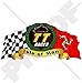 Isle Of Man TT Race Mannois Moto GP Racing 15,2 cm (150 mm) en vinyle bike-helmet Sticker, autocollant