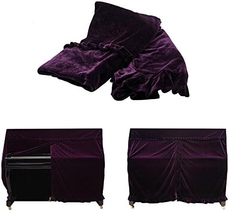 Alomejor Piano Cover Fashionable Full Piano Cover Cloth Art More Pleuche Decorated for Universal Upright Vertical Piano ()