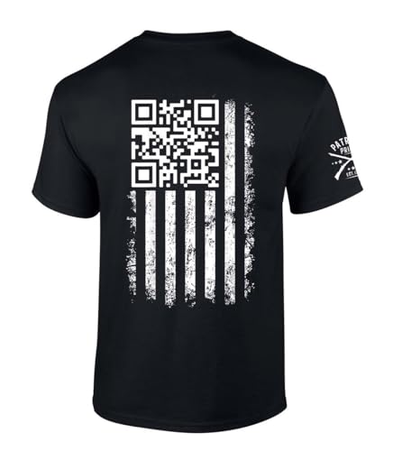 Trenz Shirt Company American Flag 47th President Tshirt American Flag 47th President Dance QR Code Funny Short Sleeve T-Shirt