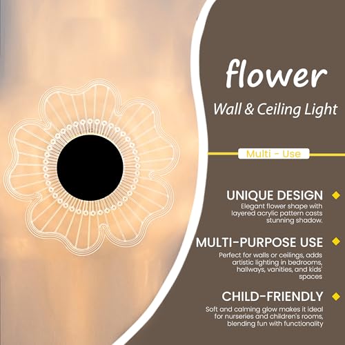 Image of Groeien Pack of 2 | Sunflower Modern LED Wall Lamp | Golden Decorative Wall Light for Living Room, Bedroom & Hall | Artistic Sunflower Design Wall Fixture for Home Decor(SunflowerGlow, 2)