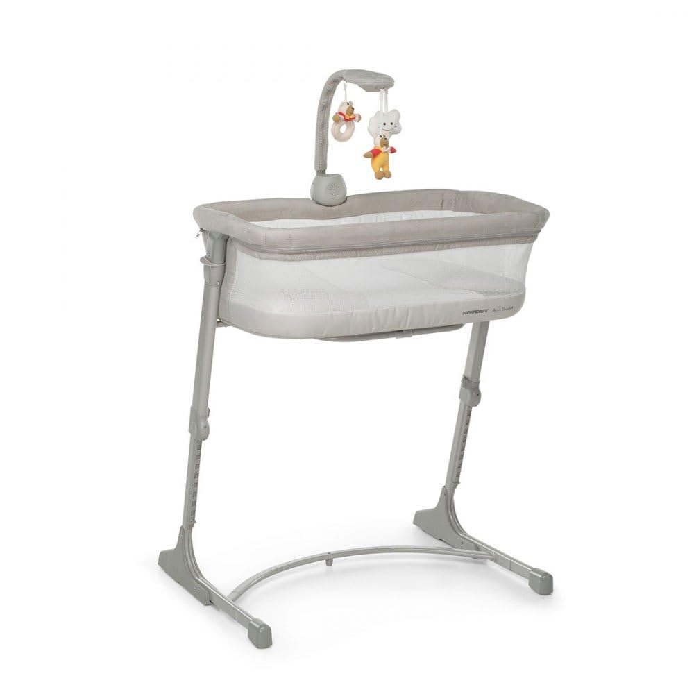 Foppapedretti iNanna Culla co-sleeping regolabile in altezza, per Bambini dalla nascita a 6 mesi (fino a 9 Kg), Greige