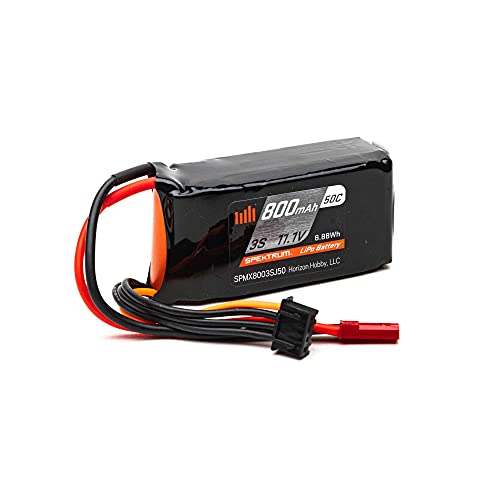 LiPo Spektrum 11.1V 800mAh 3S 50C JST para solucionar la falta de potencia en subidas
