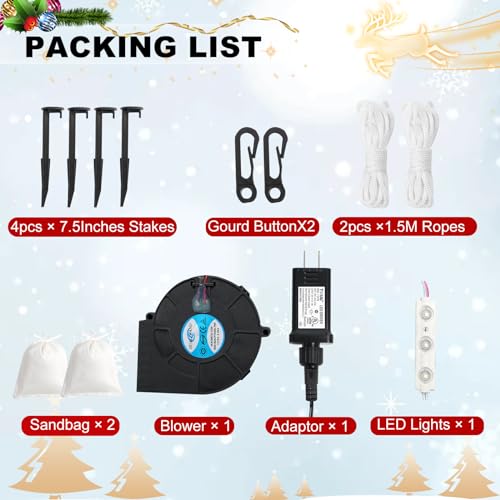 WorTade 4ft Christmas Inflatables Snowman Decorations Outdoor - image 4