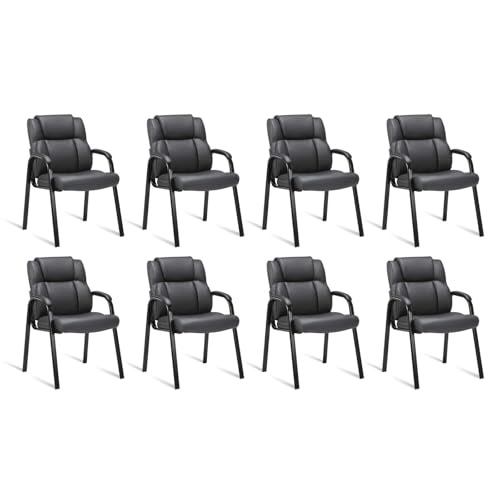 CLATINA Leather Guest Chair with Padded Arm Rest