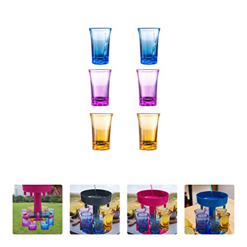 Copo de acrílico Yardwe para 6 dosadores de vidro, 6 peças de copos de acrílico, 34 g de base pesada