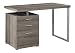 Monarch Specialties I 7326 Computer Desk with File Cabinet-Left or Right Set-Up, 48" L, Dark Taupe