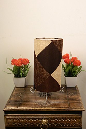 Image of Tucasa Printed Classic Circular Drum Table Lamp