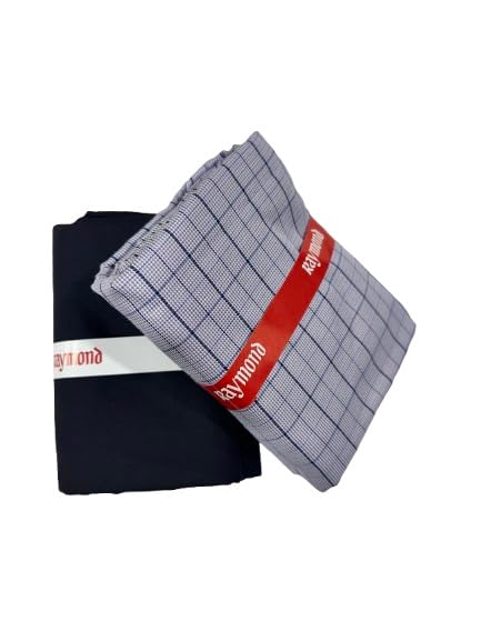 Image of Raymond Men's Premium Shirt & Trouser Fabric Combo | Unstitched Cotton Blend | Formal & Office Wear Fabric Set