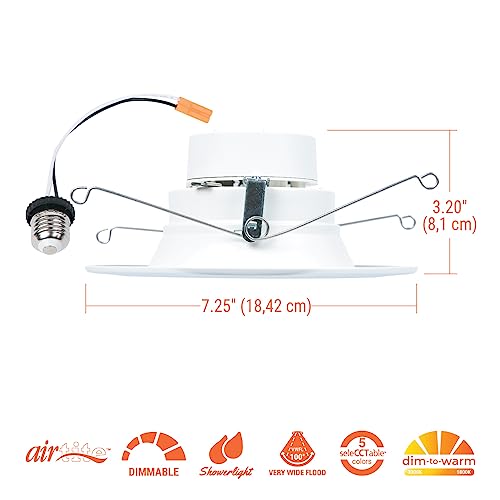 HALO RL 5/6 in LED Recessed Light Trim Selectable Color Temperature 2700K 3000K 3500K 4000K 5000K Dimmable Dim to Warm 6 - Additional View