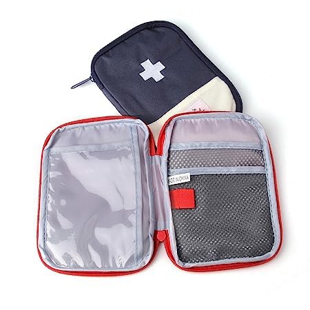 sajag Mini Medical First Aid Kit Pouch Empty Bag Emergency Medicine Storage Organizer Bag for Home, Office, Outdoor Travel Car-picture-5