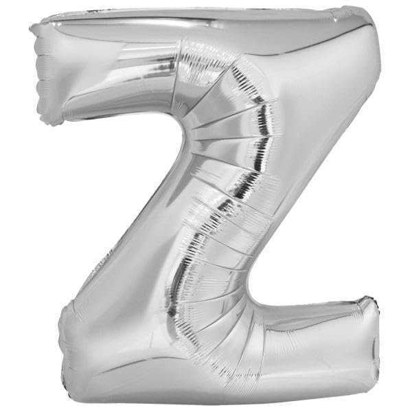 Amscan 9909575 9909575 Silber Buchstabe Z SuperShape Folienballon-44, silber