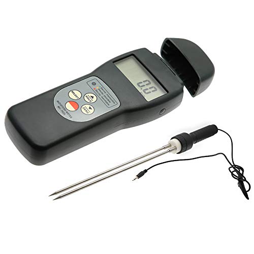 AMTAST Digital Cocoa Bean Moisture Meter Tester LCD Display Cocoa Bean Humidity Analyzer 0 to 24% for Cocoa Bean Water Measurement