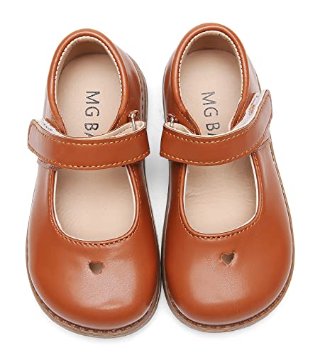 DADAWEN Girl's Classic Mary Jane Flats School Uniform Shoes Dress Shoes Party Wedding Shoes