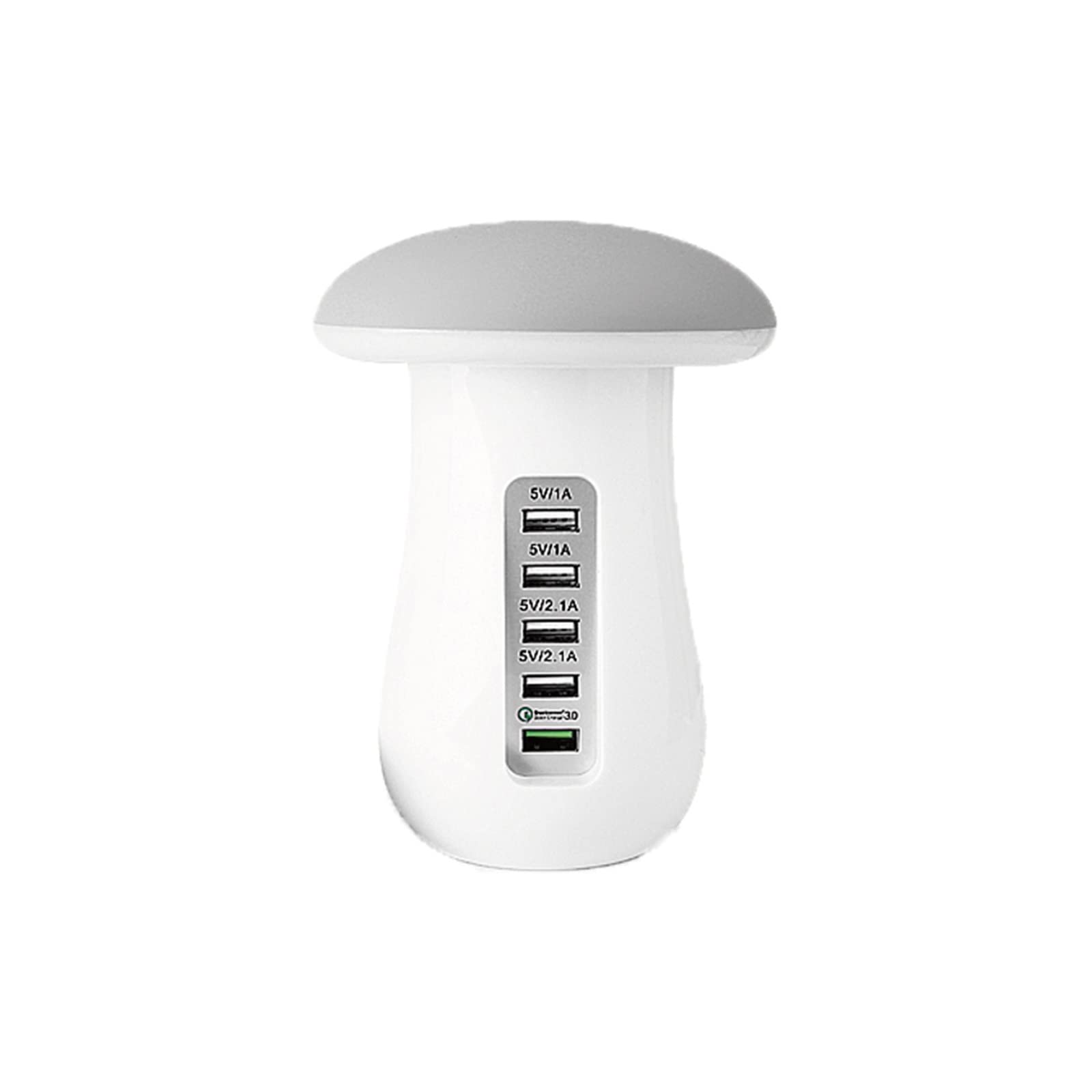 Stazione di Ricarica USB, Caricabatterie USB con Luce a Fungo Base for Stazione di Ricarica USB multiporta QC 3.0 Ricarica Rapida Compatibilità più Sicura E Universale