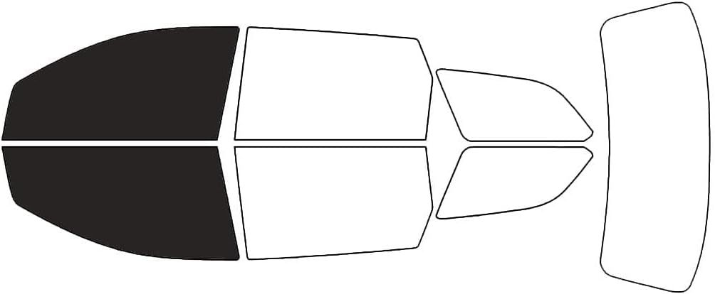 Rvinyl Window Tint Kit Compatible with Dodge Journey 2009-2020 - Black 20% - Single Ply No Bubble Film - Do it Yourself Vehicle Front Precut Kit