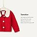 Amazon Essentials x Sofia Grainge Unisex Toddlers' Peter Pan Collar Sweater Jacket, Red, 4T