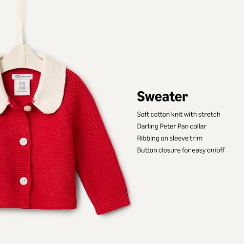 Image of Amazon Essentials x Sofia Grainge Unisex Toddlers and Babies' Peter Pan Collar Sweater Jacket
