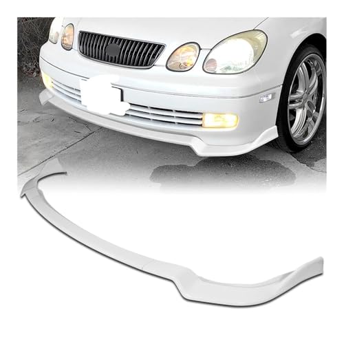 ZGGRB レクサス GS300 GS400 GS430 1998-2005用 フロントリップスポイラー Vスタイル カーボンファイバー スプリッター ボディキット バンパー チン 改造アクセサリー(Painted Glossy White)