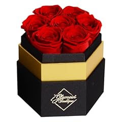 Red 7 Roses Black Box
