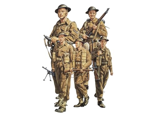 Tamiya Pack of 5 British Infantry WWII 1:35 Plastic Model Figures